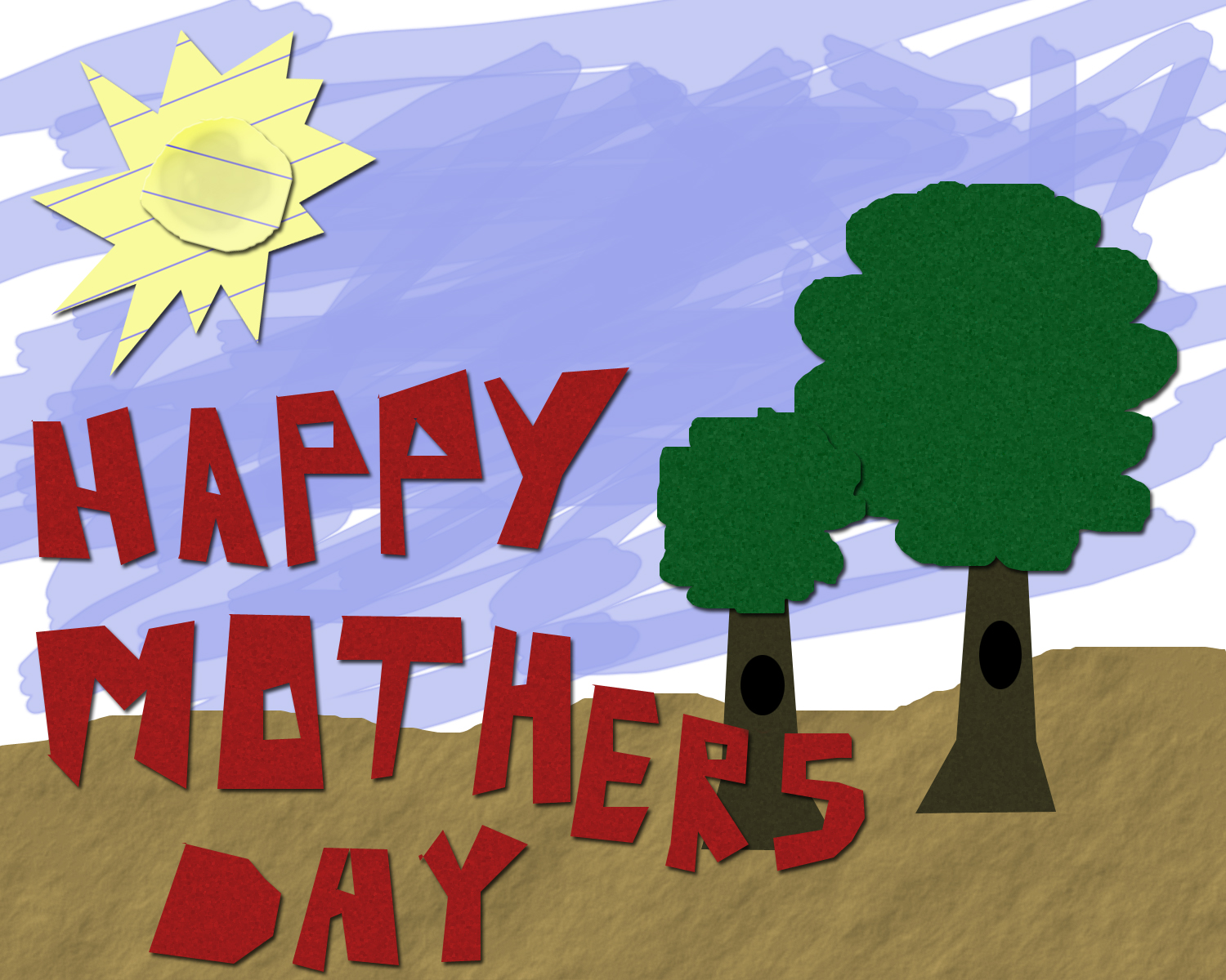 a childlike Mother's Day drawing